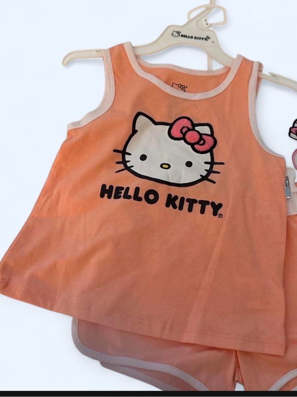 Hello Kitty Orange Tank Top with Cream Trim